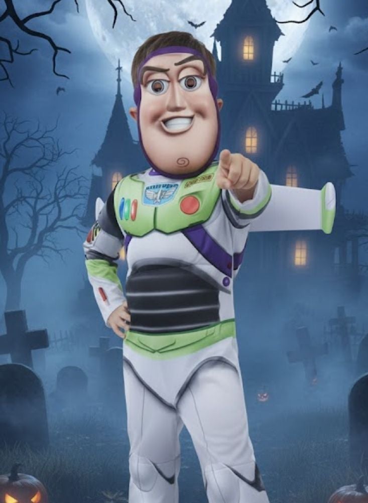 بريميم زي تنكري قابل للنفخ على شكل باز لايت يير للأطفال - زي تنكري لبطل الفضاء - Image 5